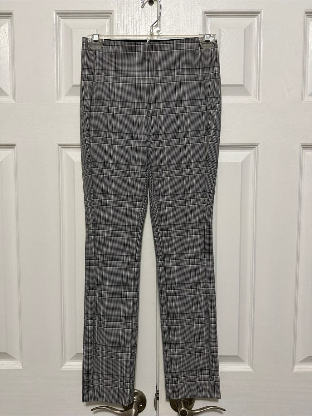 rag & bone Gray Plaid Cropped Straight-Leg Pants